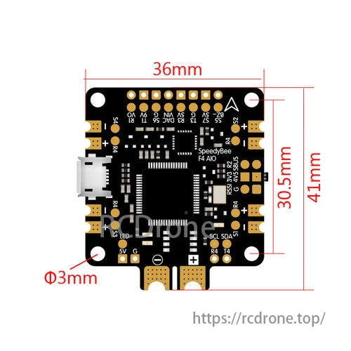스피디비 F4 AIO 플라이트 컨트롤러 버전 2.0