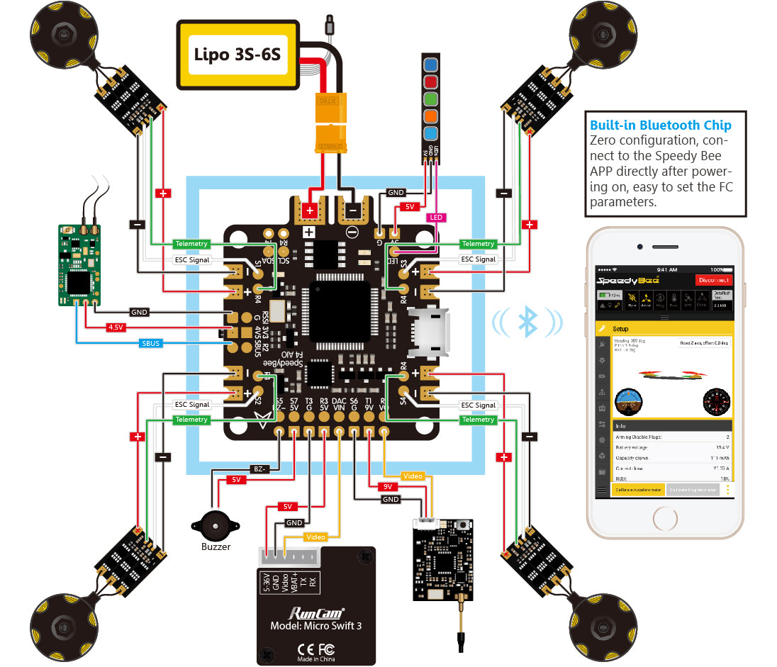 Speedy Bee F4 AIO Flight Controller Speedy Bee F4 AIO Flight Controller