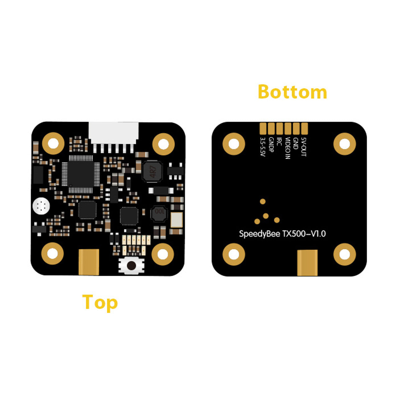 Speedybee TX500 5.8G 48CH 500mW VTX, The Speedybee TX500 has a high-power VTX with 48 channels.