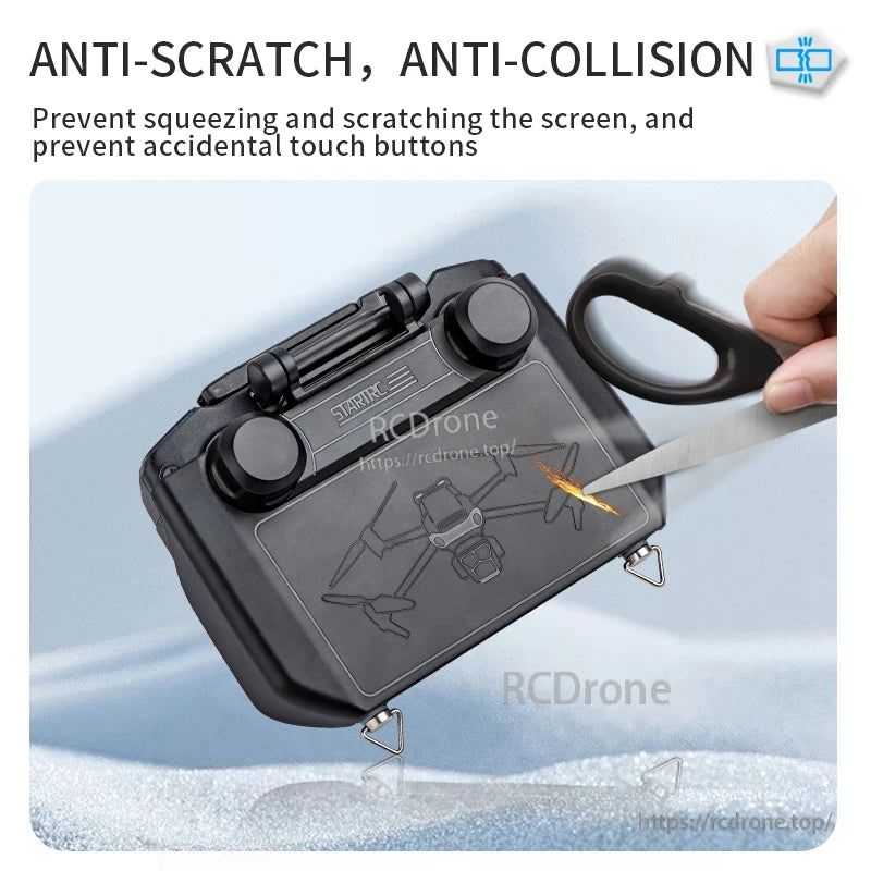 StartRC 2-in-1 Sun Hood Joystick Cover, Durable anti-scratch, anti-collision cover safeguards screen and prevents accidental touches.