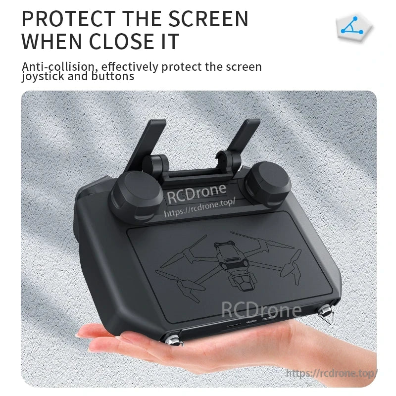 StartRC 2-in-1 Sun Hood Joystick Cover, Protects screen and components when closed; anti-collision design; features visible StartRC branding.