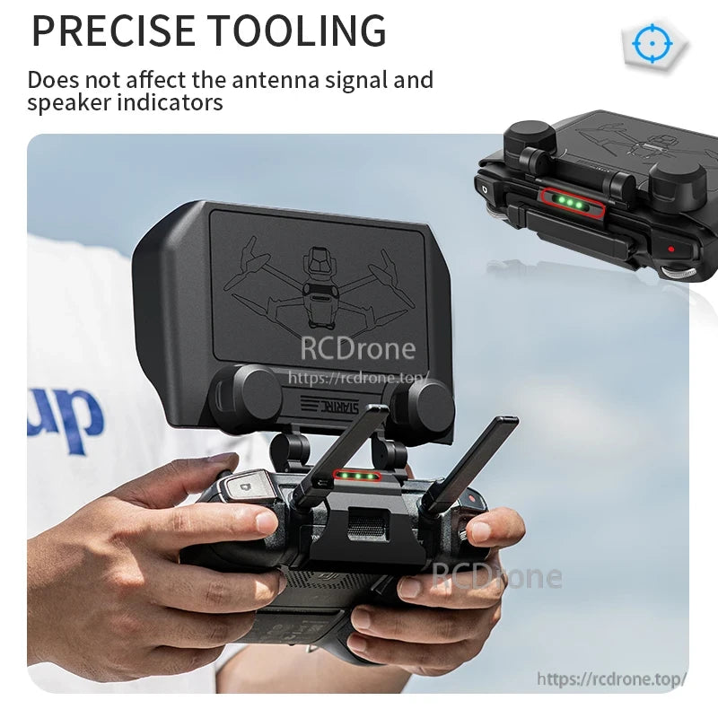 StartRC 2-in-1 Sun Hood Joystick Cover, The sun hood shields drone controls precisely, maintaining full antenna signal and speaker functionality without interference.