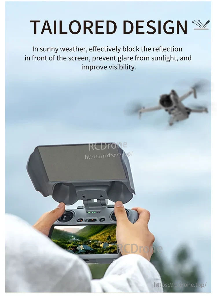 StartRC 2-in-1 Sun Hood Joystick Cover, Tailored design blocks glare, enhances screen visibility in sunlight.