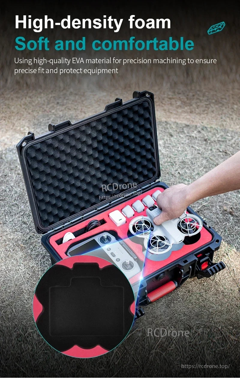 StartRC DJI Neo Case, Premium EVA foam offers a precise fit and secure protection for equipment with soft, high-density cushioning.
