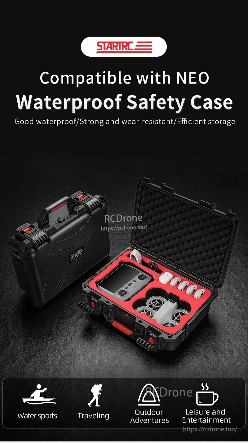 StartRC DJI Neo Case, StartRC NEO Waterproof Case for Outdoor Use, Durable and Organized Storage