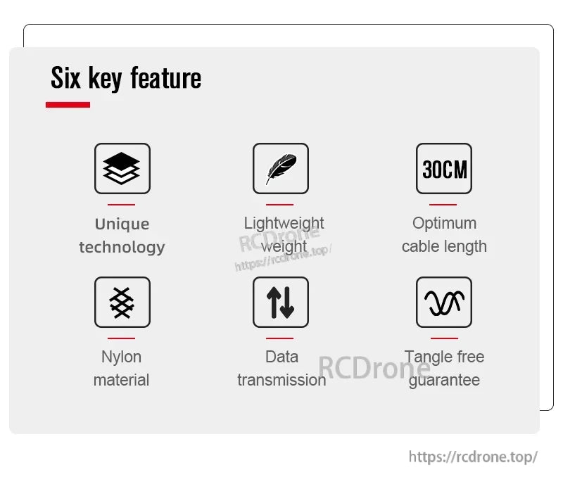 StartRC Data Cable, Lightweight 30cm nylon cable with tangle-free design and reliable data transmission for seamless everyday use. (16 words)