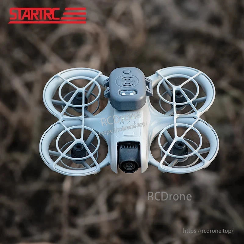StartRC Drone Alarm Tracker for DJI Neo, a device with alarm, light, Bluetooth search, and compact design for tracking drone signals.