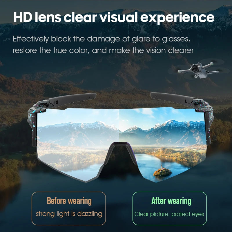 StartRC Drone Flight Goggle, HD lens offers clear vision, blocks glare, restores true color, protects eyes.
