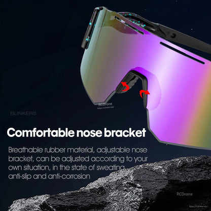 StartRC Drone Flight Goggle, Breathable, adjustable rubber nose bracket offers secure, comfortable fit with anti-slip, corrosion-resistant design for flight.