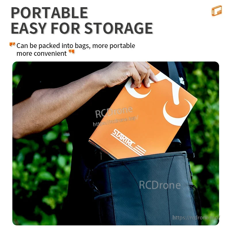 StartRC Drone Landing Pad, Portable landing pad by StartRC, easy to store and carry, fits in bags for convenient transport.