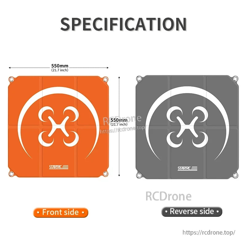 StartRC Drone Landing Pad 550mm Square Design