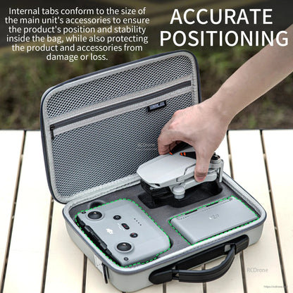 StartRC Portable Storage Bag, Internal tabs secure DJI Mini drone and accessories, ensuring precise positioning, stability, and protection against damage or loss during travel.
