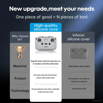 StartRC Remote Controller Protective Cover, Durable silicone cover for DJI remotes with reinforced glue, scratch, drop, dust, and oil resistance. Superior quality and technology compared to inferior alternatives.