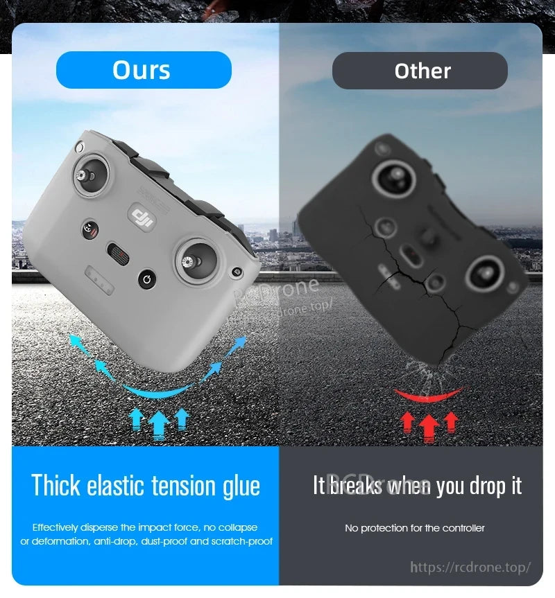 StartRC Remote Controller Protective Cover, Our glue is thick, elastic, and protects against drops, dust, and scratches. Others break easily and offer no protection.