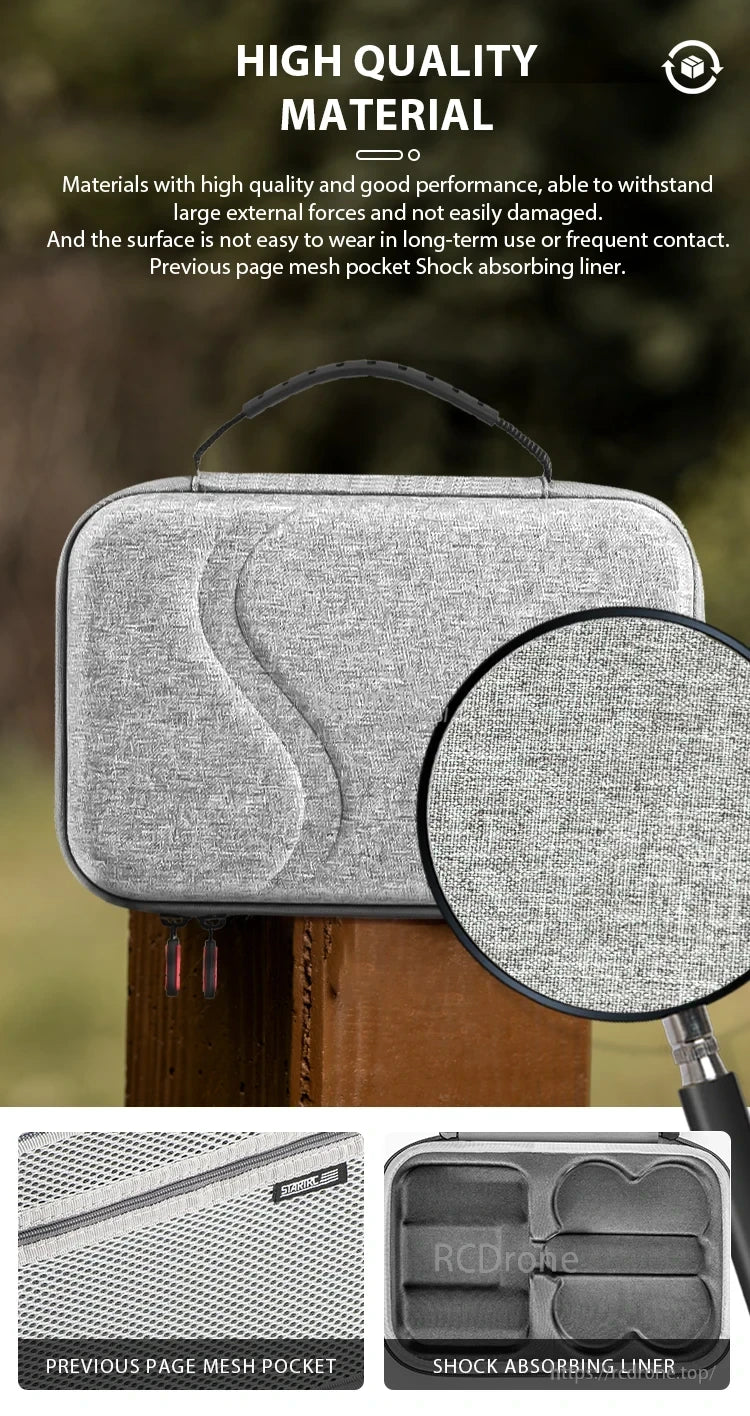 StartRC Shoulder Bag, Durable, high-quality material with mesh pocket and shock-absorbing liner for enhanced protection and wear resistance.