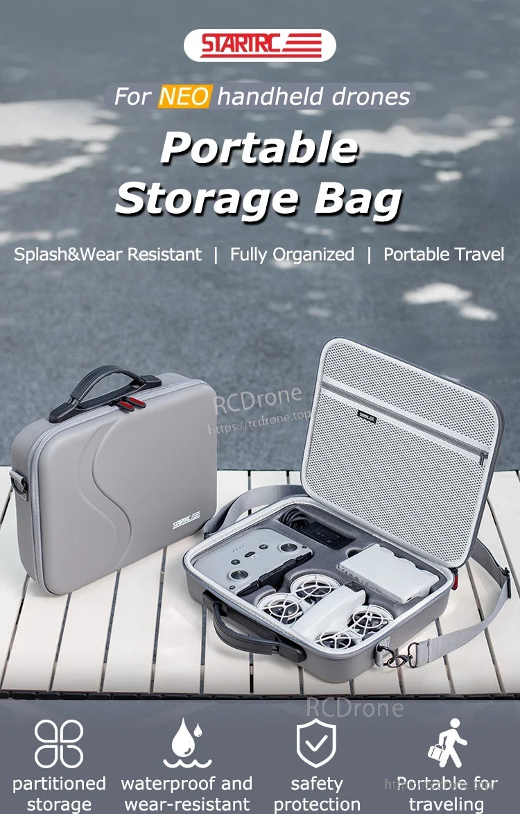 StartRC Shoulder Bag, Portable storage solution for handheld drones with splash and wear-resistant design.