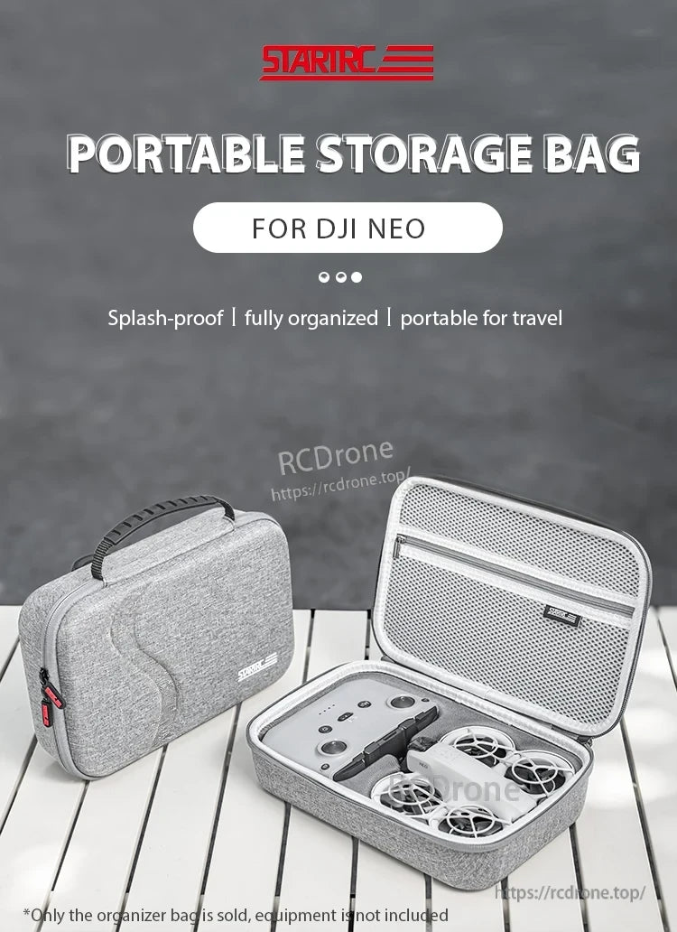 StartRC Shoulder Bag, Portable shoulder bag designed specifically for DJI NEO with splash-proof and organizational features.