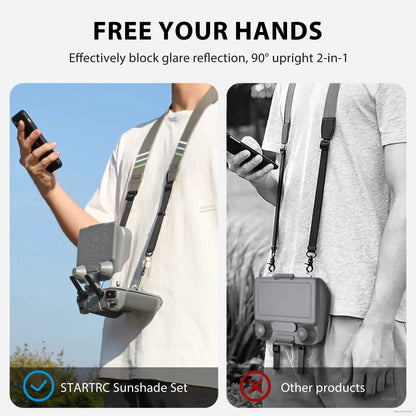The STARTRC Sunshade Set provides hands-free operation, glare protection, and a 90° upright 2-in-1 design for enhanced performance.