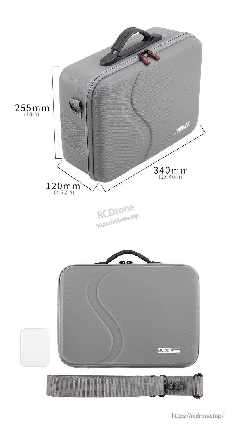 StartRC STARTRC Travel Shoulder Bag, Gray StartRC travel shoulder bag, 340x255x120mm, with handle and detachable strap.