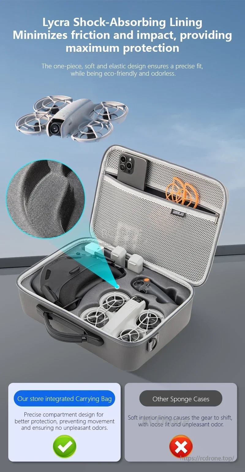 StartRC STARTRC Travel Shoulder Bag, The soft, elastic design provides a precise fit with minimal friction and impact, protecting against gear shifting.