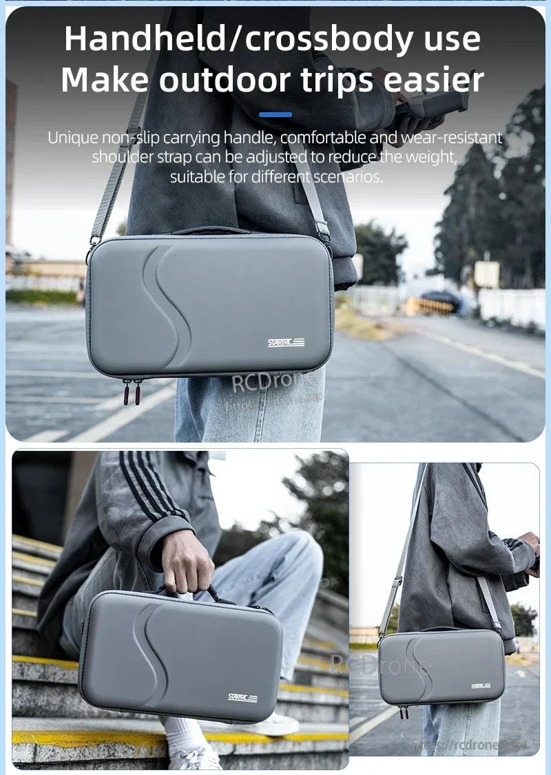 StartRC STARTRC Travel Shoulder Bag, Handheld bag with non-slip handle, adjustable strap, ideal for outdoor use.