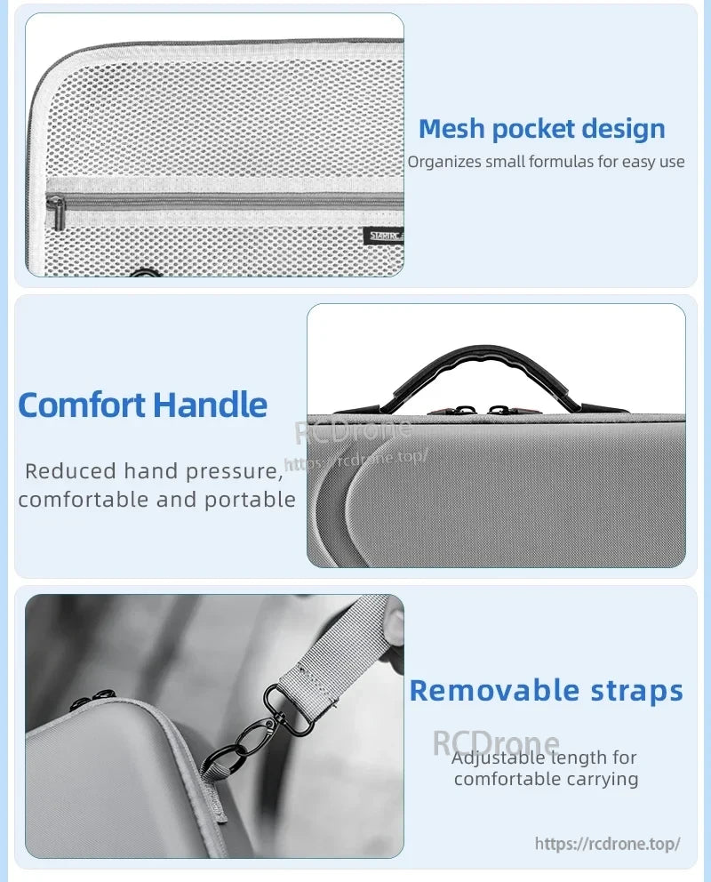 StartRC STARTRC Travel Shoulder Bag, Mesh pocket, comfort handle, removable straps for easy travel carrying