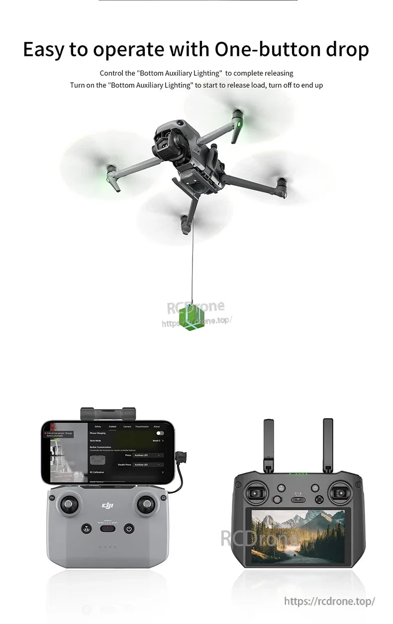StartrC 3‑in‑1 Airdrop, One-button drop operation; control bottom auxiliary lighting to release load.