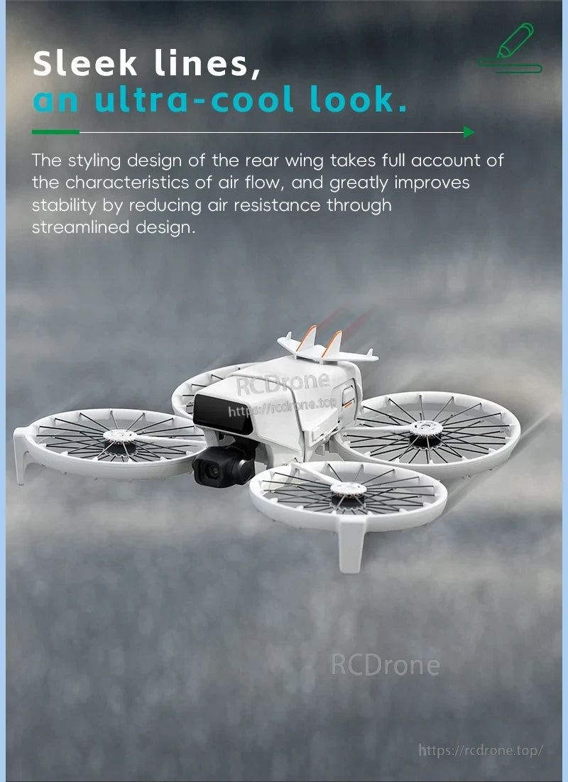 Startrc DJI Battery Buckle, Sleek, aerodynamic design with a rear wing for enhanced stability and reduced air resistance.