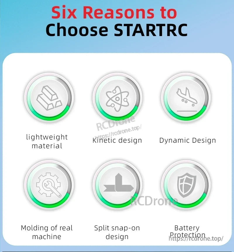 Startrc DJI Battery Buckle, STARTRC offers lightweight materials, kinetic and dynamic design, real-machine molding, split snap-on assembly, and battery protection for superior drone performance.