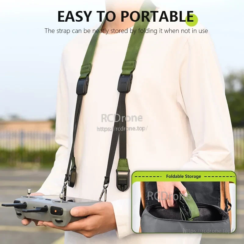 Startrc DJI RC Lanyard, Compact and portable design with foldable strap for easy storage and transport.