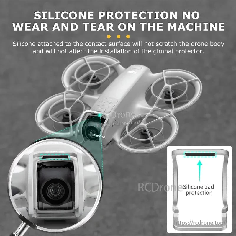 Startrc Drone Lens Protector, Silicone protection reduces wear, shields the drone body, and ensures secure gimbal protector installation.