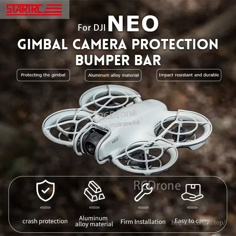 Startrc Drone Lens Protector, Aluminum alloy bumper bar for Startrc NEO gimbal camera; impact-resistant, durable, provides crash protection, and easy to carry.