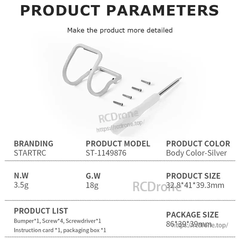 Startrc Drone Lens Protector, Startrc ST-1149876 drone lens protector features a silver body, weighs 3.5g, includes tools and case, and offers precise lens protection during flight.