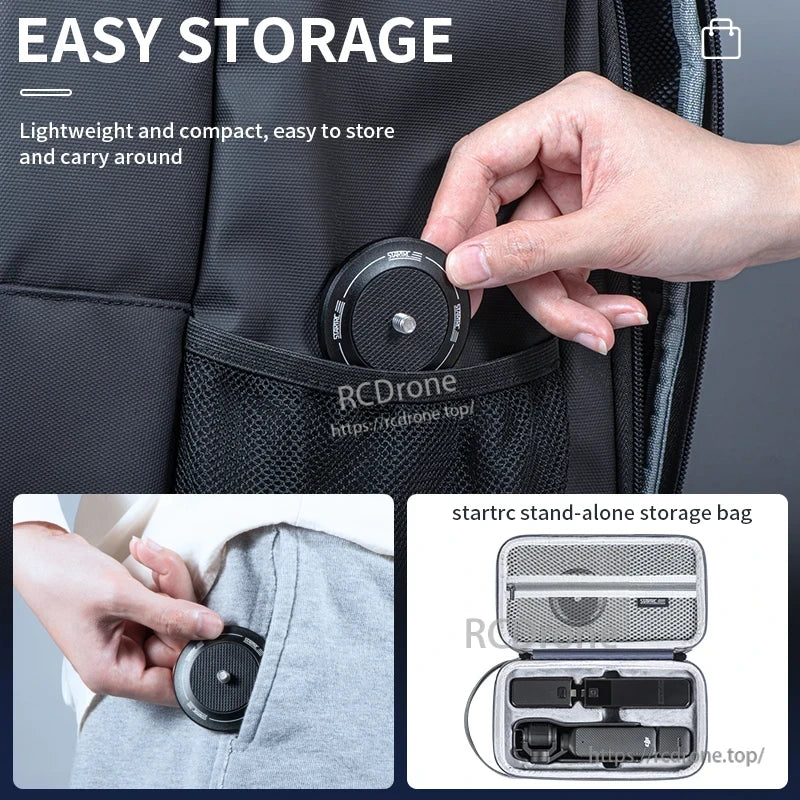 Startrc Insta360 GO3 Camera Mount, Lightweight, compact camera mount with storage bag for easy transport and convenient carrying.
