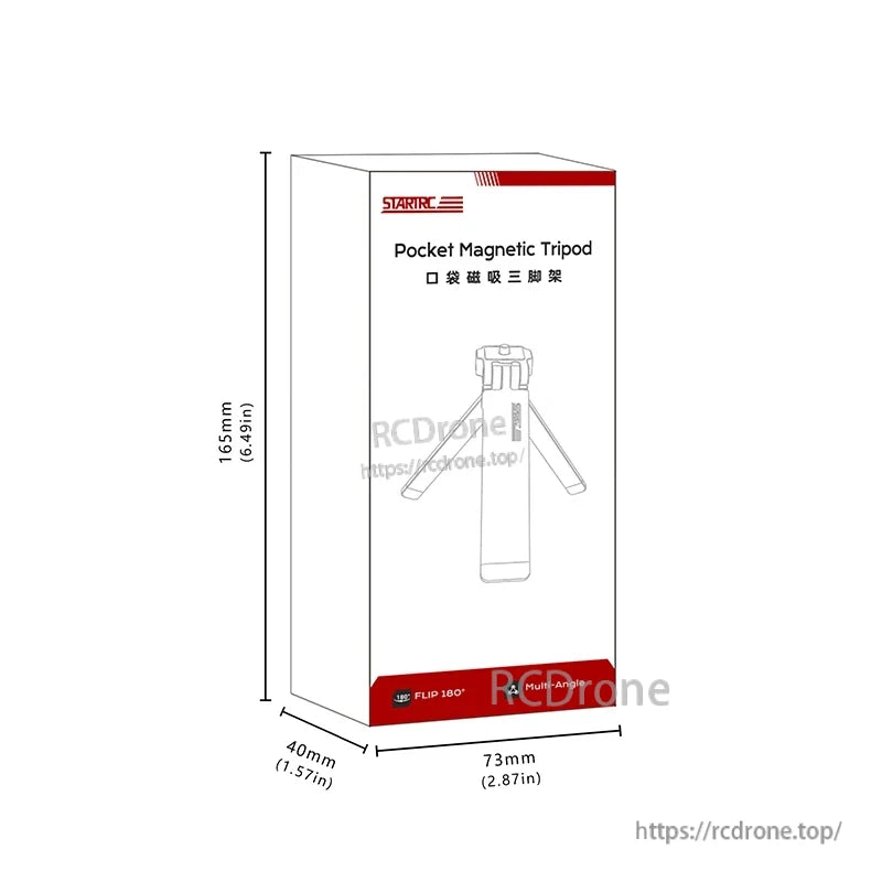 Startrc Mavic Folding Tripod, Pocket Magnetic Tripod, Flip 180°, Multi-Angle