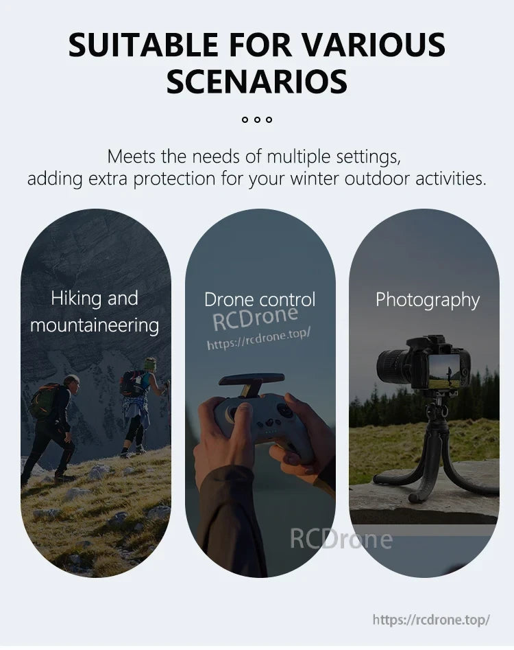 Startrc V2 Drone Pilot Gloves, Gloves for hiking, drone control, and photography in winter outdoor activities.