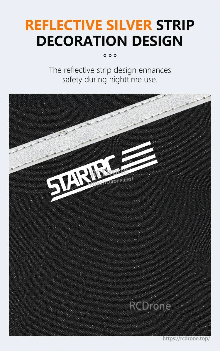 Startrc V2 Drone Pilot Gloves, Reflective silver strip enhances nighttime safety.