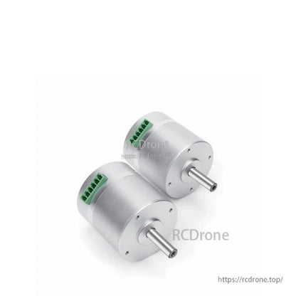 SteadyWin 4215AIO Robot Motor, Two silver servo motors with green connectors