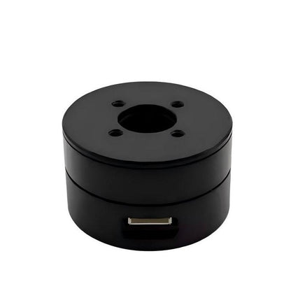 SteadyWin DD3006 12V motor with 14-bit absolute encoder, angled view showing top mount holes and connector port