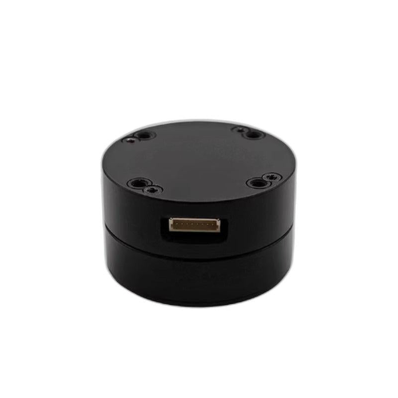 SteadyWin DD4015 motor with absolute encoder, angled view showing RS485/CAN connector port