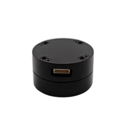 SteadyWin DD4015 motor with absolute encoder, angled view showing RS485/CAN connector port