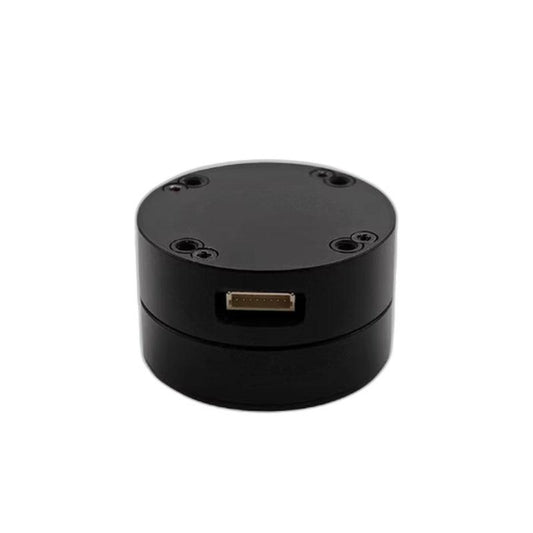 SteadyWin DD4015 motor with absolute encoder, angled view showing RS485/CAN connector port