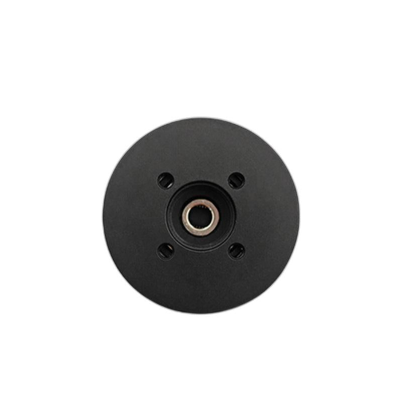 DD4015 motor front face view with central shaft/bearing opening and four mounting holes