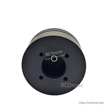 24V brushless DC motor with 0.65 N·m torque, RS485/CAN, 14-bit encoder, and black circular housing with mounting holes.