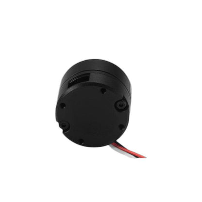 SteadyWin GB2205 motor rear view with red/black lead wires and side opening on housing