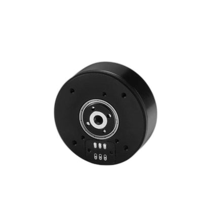 SteadyWin GB4310 24V motor front view with shaft hub and encoder terminal pads