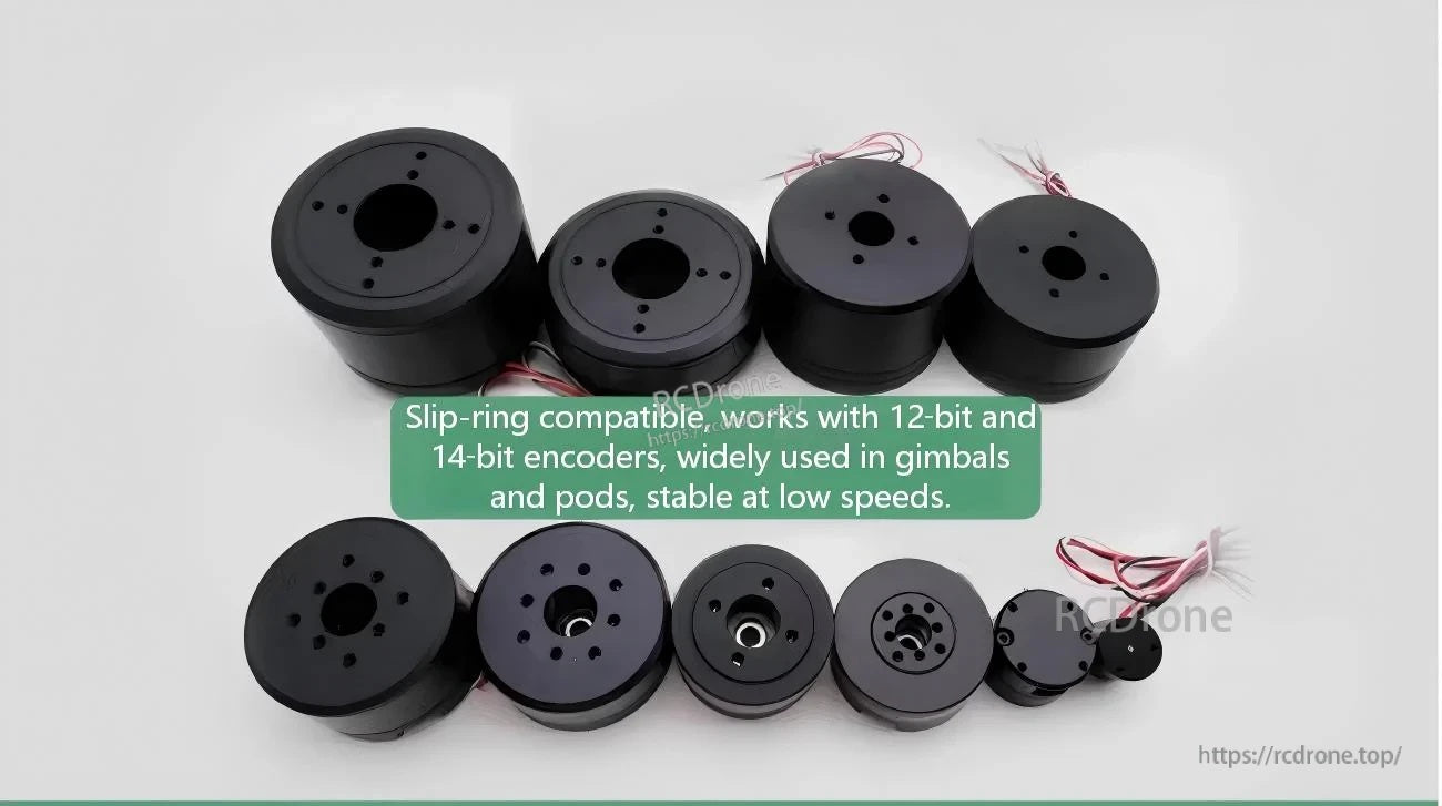 Slip-ring compatible GB-series motors lineup with center-bore design for gimbals and low-speed stability