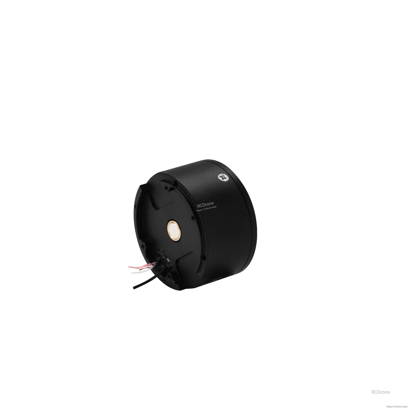 SteadyWin GIM3505-8 motor: black, cylindrical, 8:1 gear, 24V, CAN interface, IP54-rated for quadruped robot joints.