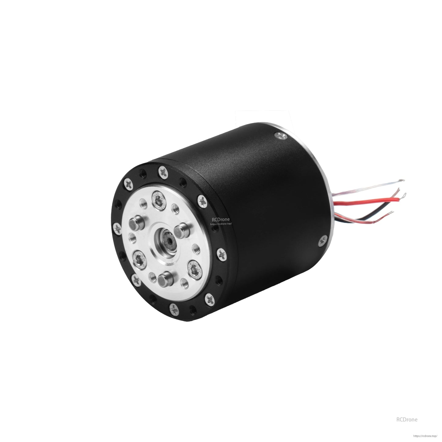 The SteadyWin GIM3510-8 features an 8:1 gear, CAN driver, dual encoder, 24V/60W power, and compact black cylindrical design with exposed wiring.