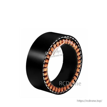 SteadyWin WK10025 Frameless Outrunner Robot Motor, Frameless outrunner motor, 36V, 4 N·m torque, for robotics, black housing with visible copper windings.